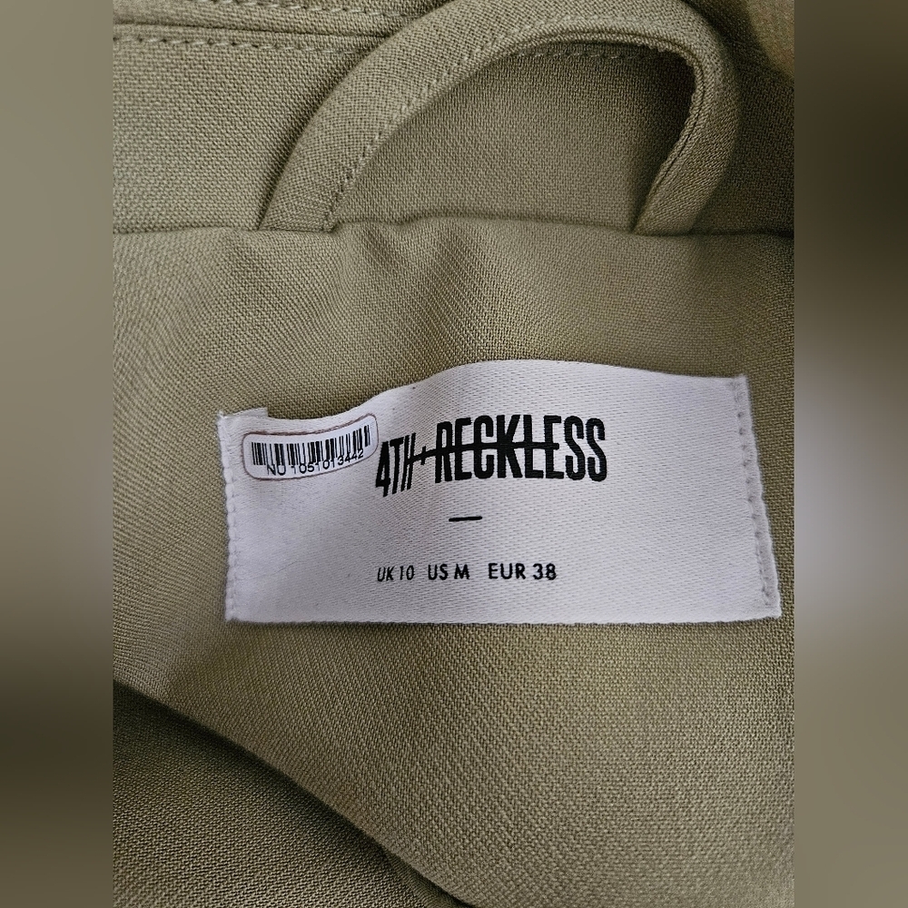 4th & Reckless *GREEN* Blazer Coat Dress Open Back-Size Medium - Picture 7 of 7